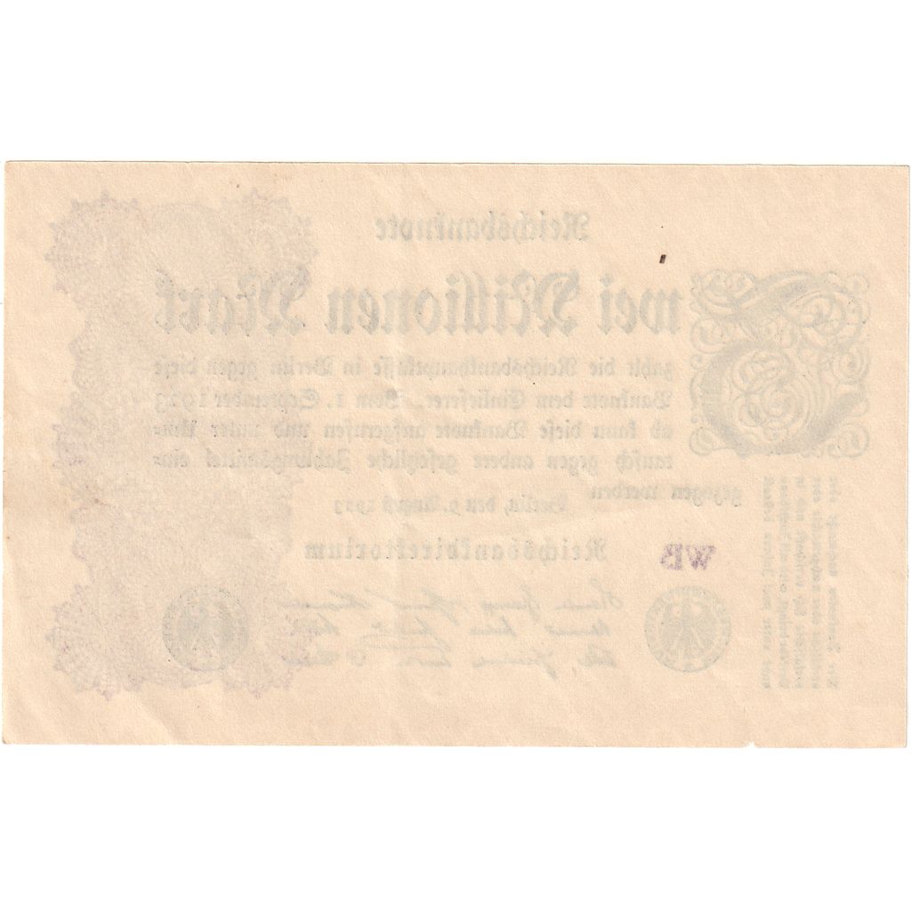 Deutschland, 2 Millionen Mark, 1923-08-09, UNZ-