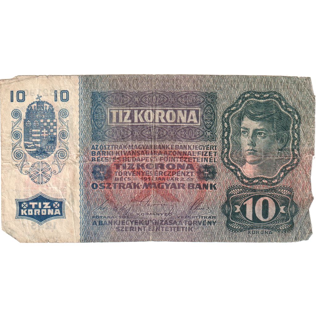 Geldschein, Österreich, 10 Kronen, 1915, 1915-01-02, KM:51a, S