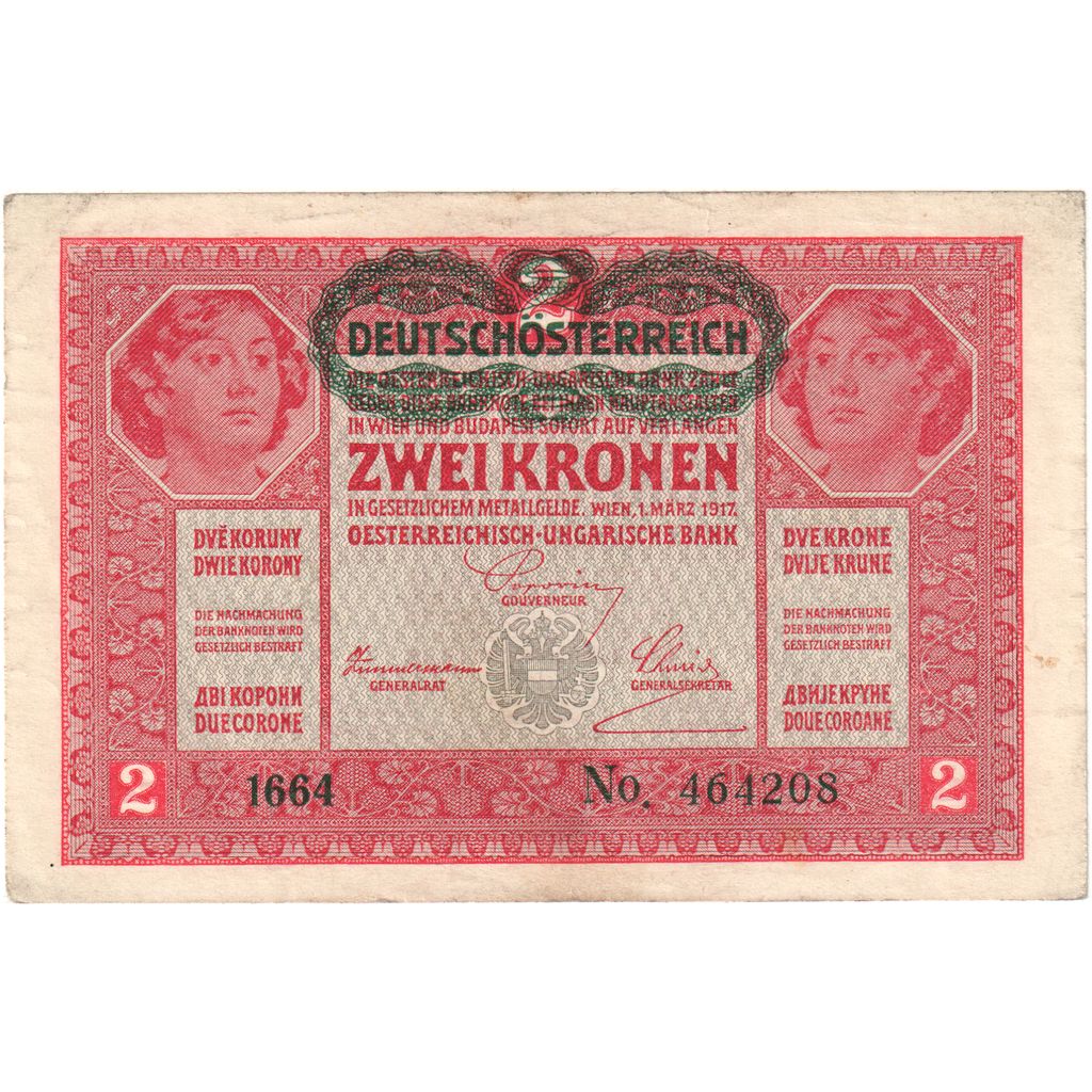 Autriche, 2 Kronen, 1917-03-01, SUP