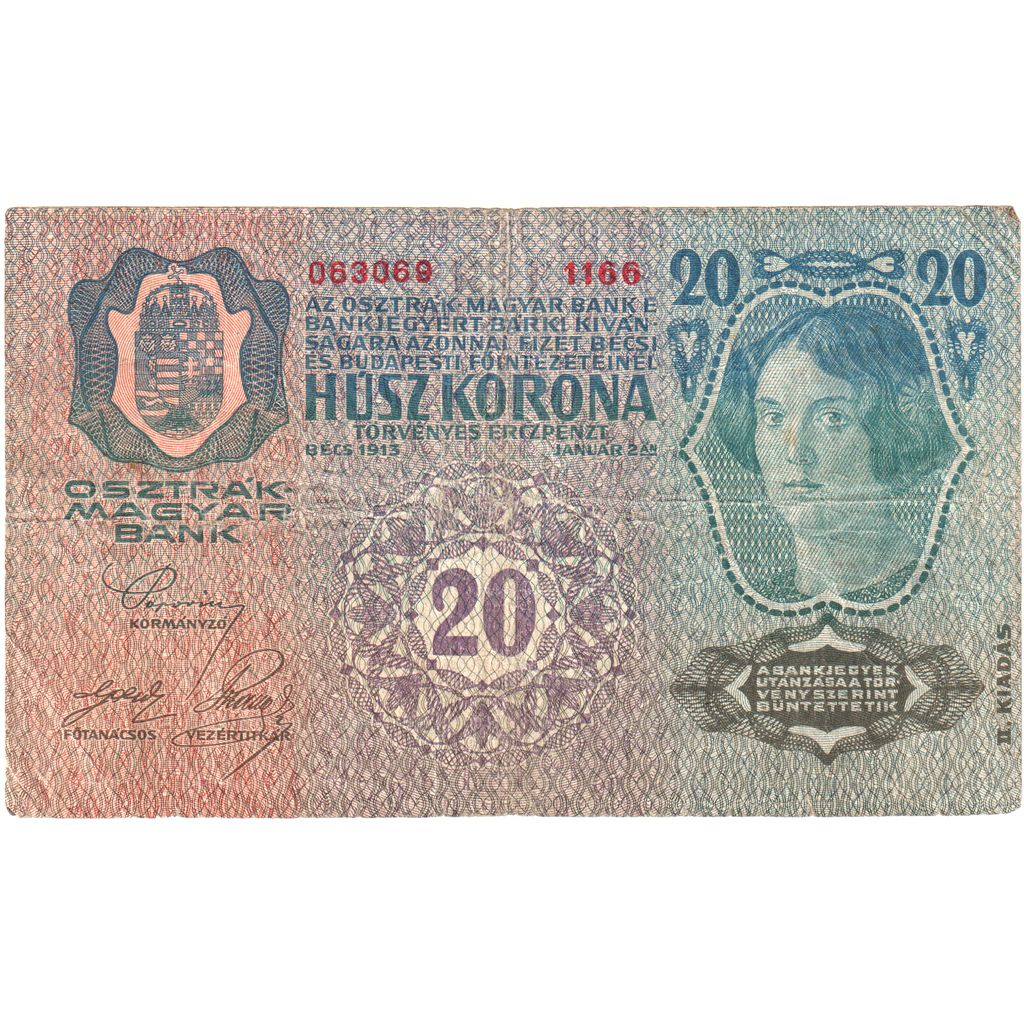 Österreich, 20 Kronen, 1913-1914, KM:13, 1913-01-02, EF(40-45)