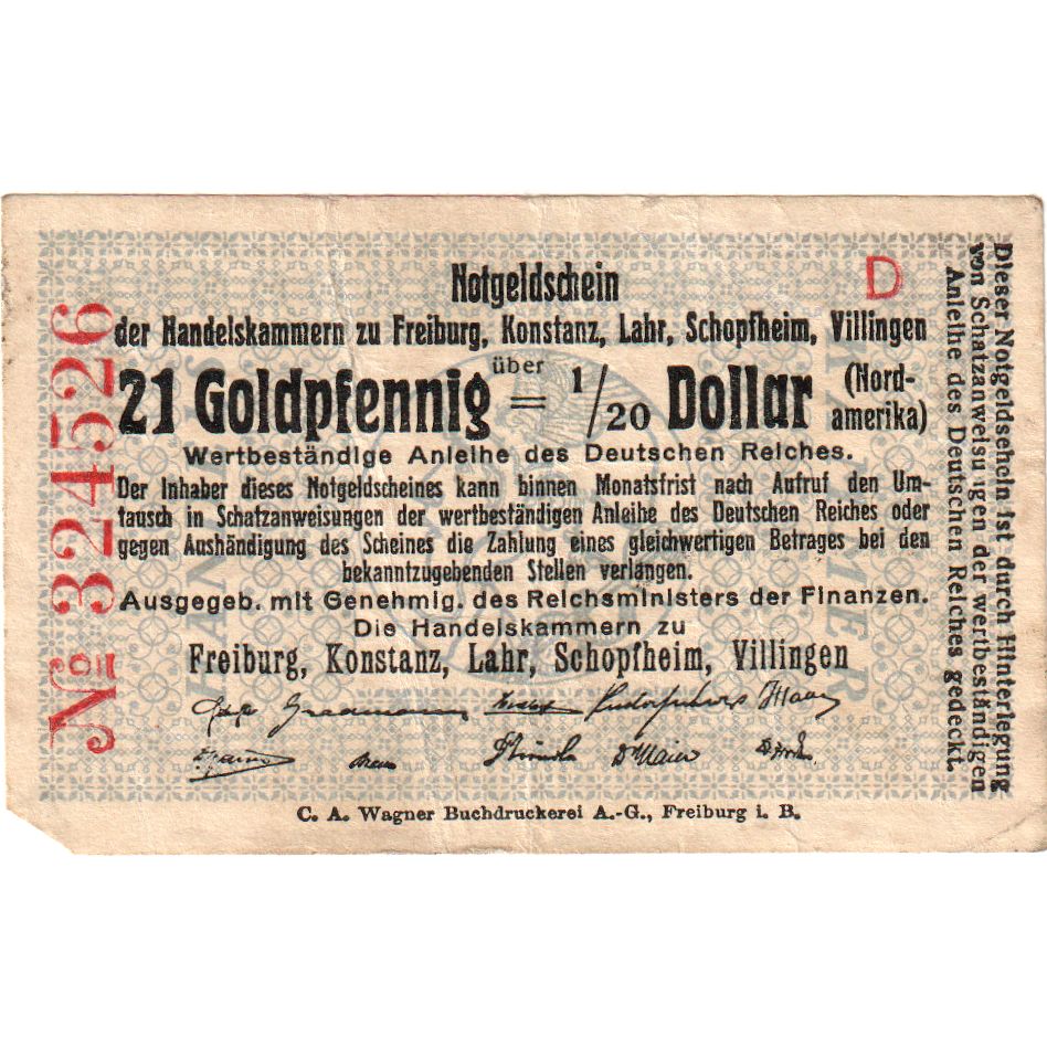 Duitsland, 21 GOLDPFENNIG, TTB