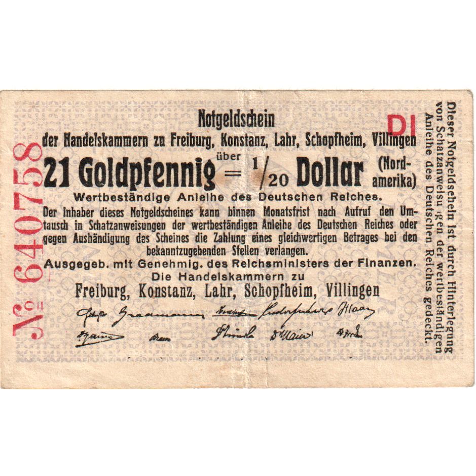 Germany, 21 GOLDPFENNIG, EF(40-45)