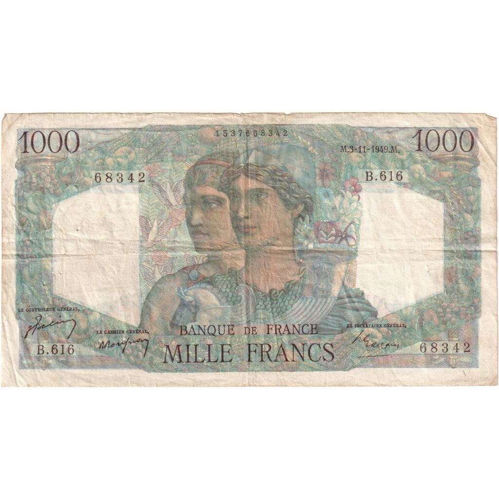 France, 1000 Francs, Minerve et Hercule, 1949-11-03, B.61668342, TB
