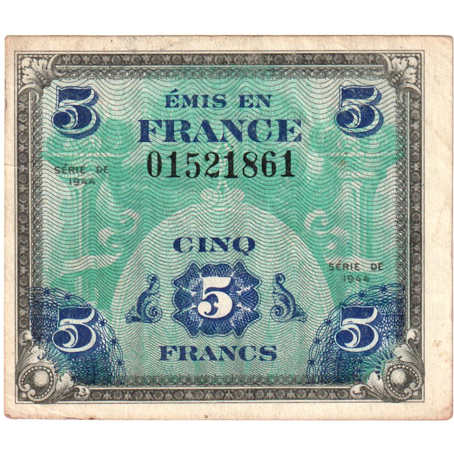 France, 5 Francs, 01521861, VF(30-35)