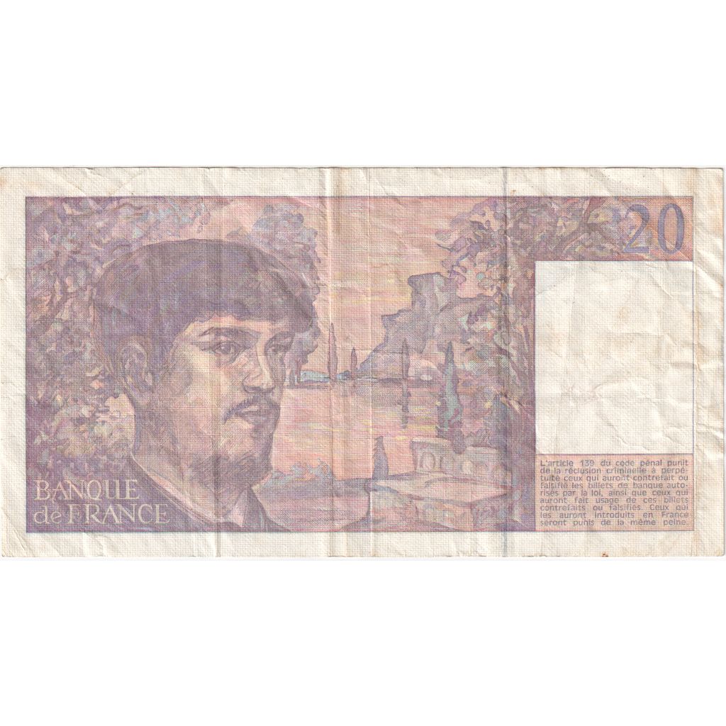 Francia, 20 Francs, Debussy, T.028733750, BC+