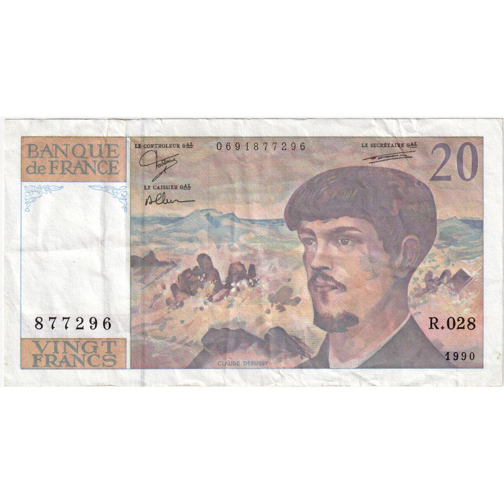 Frankrijk, 20 Francs, Debussy, R.028877296, TTB