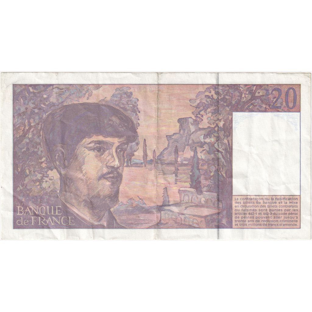 Francia, 20 Francs, Debussy, B.047900670, EBC