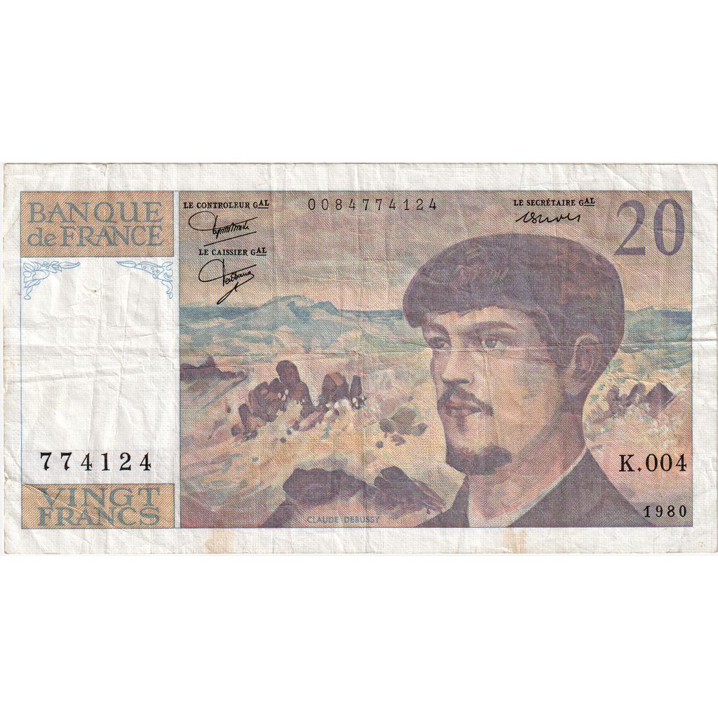 Frankreich, 20 Francs, Debussy, K.004774124, SS