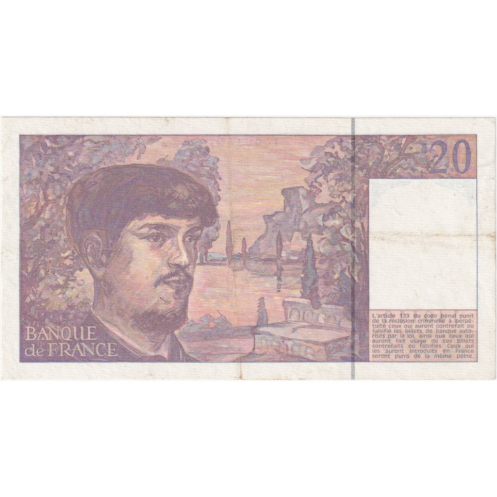 Frankreich, 20 Francs, Debussy, L.043140110, VZ