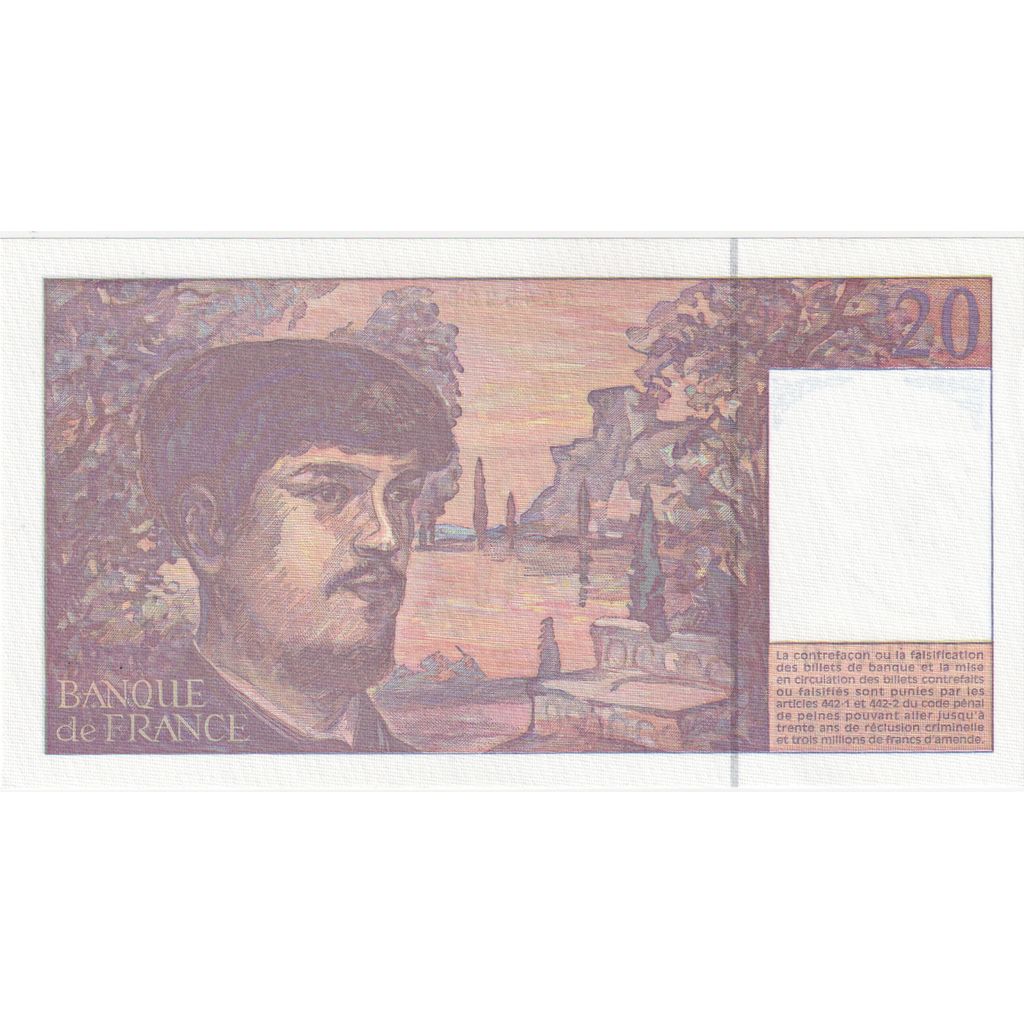 Francia, 20 Francs, Debussy, V.058233570, SC