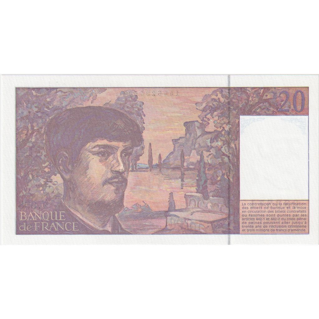 France, 20 Francs, Debussy, V.058233571, UNC(65-70)