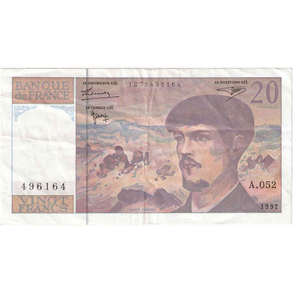 Frankrijk, 20 Francs, Debussy, A.052, SPL