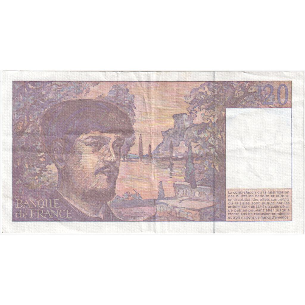 Frankrijk, 20 Francs, Debussy, A.052, SPL