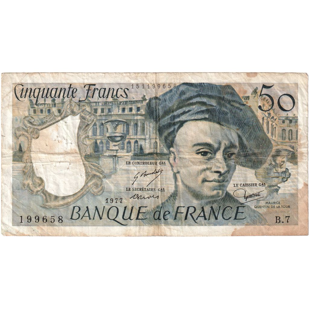 France, 50 Francs, Quentin de La Tour, B.7, TB+