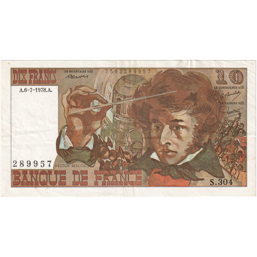 France, 10 Francs, Berlioz, 1978-07-06, S.304, SUP