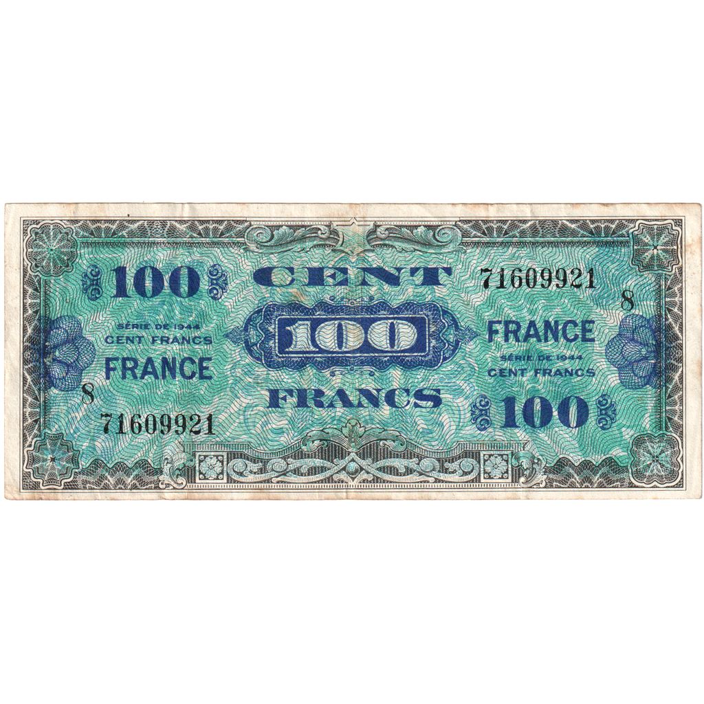 Frankrijk, 100 Francs, Flag/France, TB+