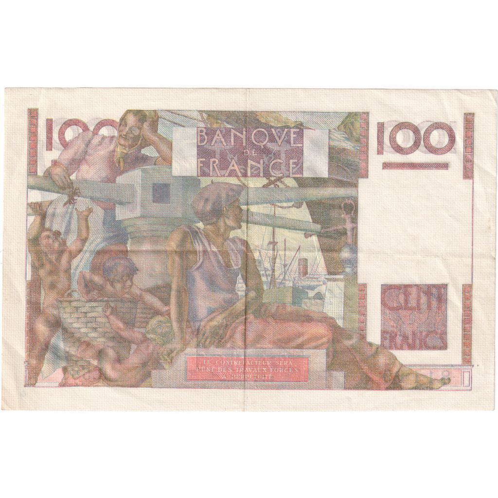 Frankrijk, 100 Francs, Jeune Paysan, 1954-01-07, R.581, SUP
