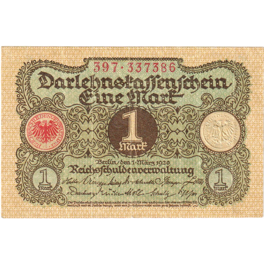 Deutschland, 1 Mark, 1920-03-01, UNZ-