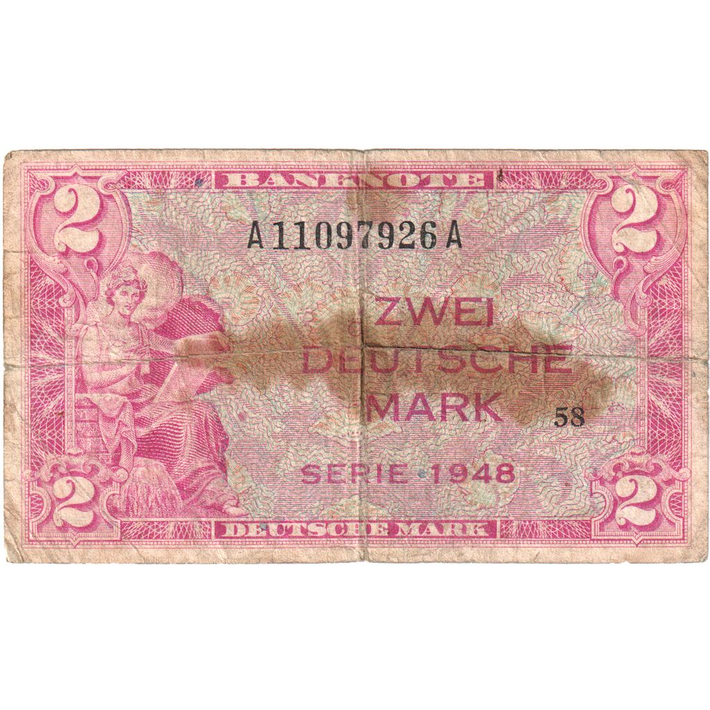 GERMANY - FEDERAL REPUBLIC, 2 Deutsche Mark, VF(20-25)