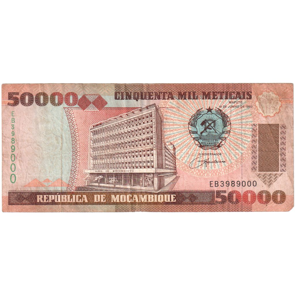 Mozambique, 50,000 Meticais, 1993-06-16, TB+