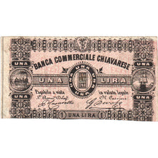 Italy, 1 Lira, BANCA COMMERCIALE CHIAVARESE, EF(40-45)
