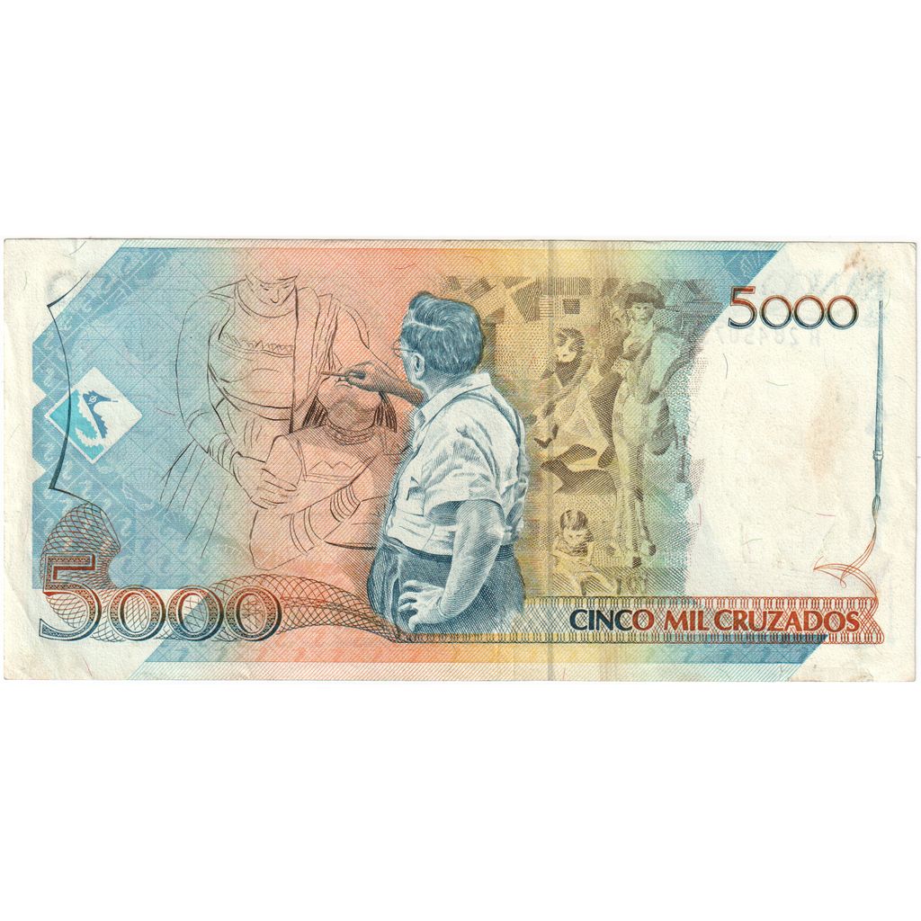 Brasilien, 5 Cruzados Novos on 5000 Cruzados, SS