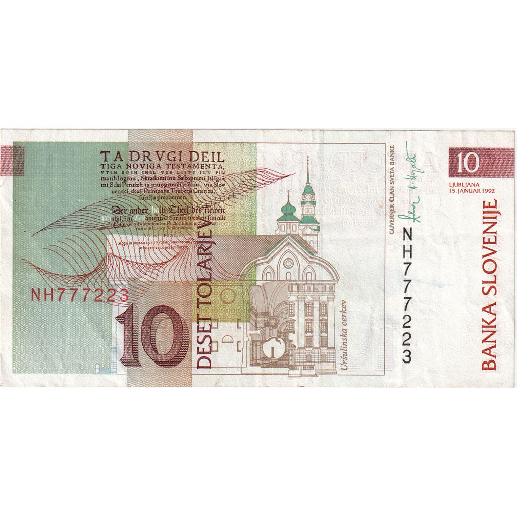 Slovenia, 10 Tolarjev, FDS