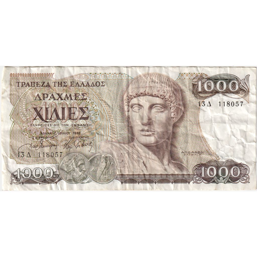 Griekenland, 1000 Drachmaes, 1987-07-01, TB+