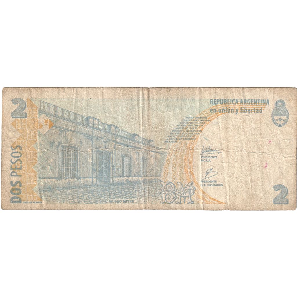 Argentina, 2 Pesos, KM:346, VF(20-25)