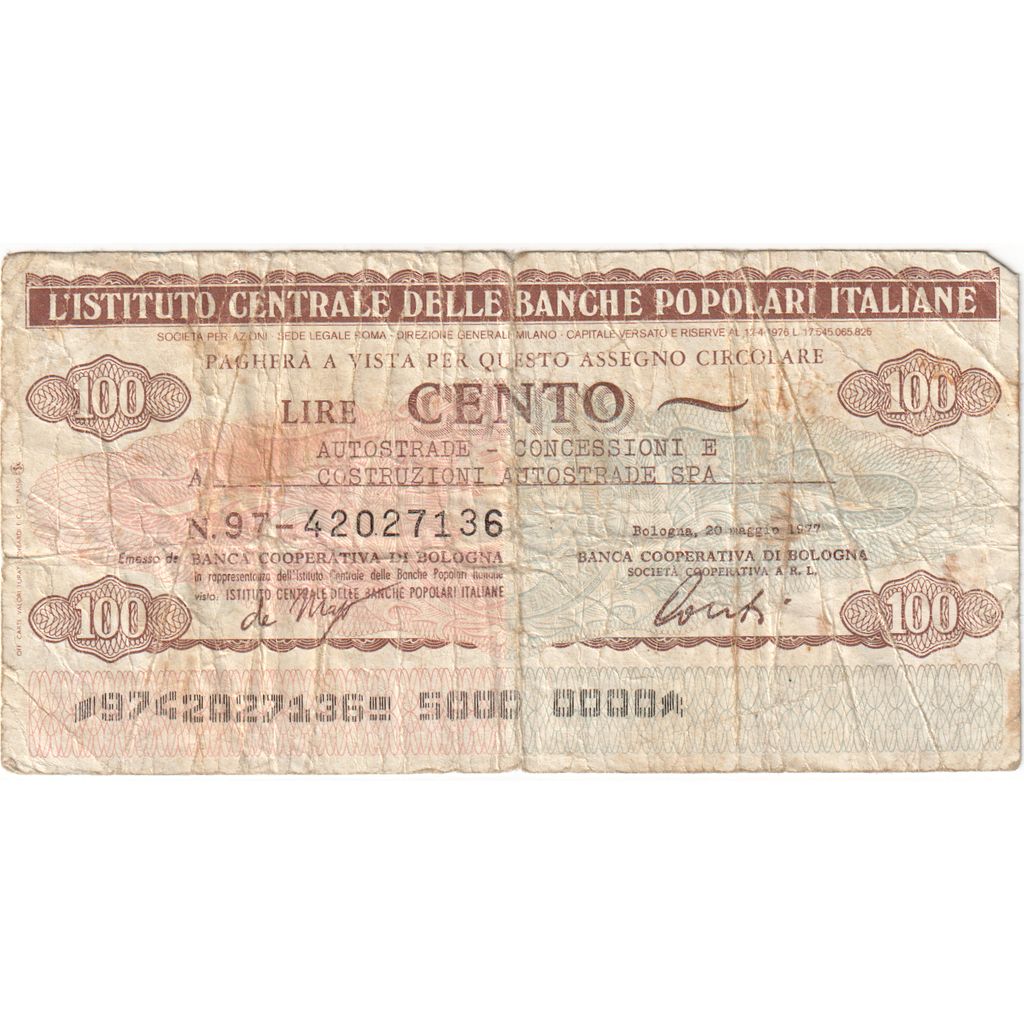 Italia, 100 Lire, BC