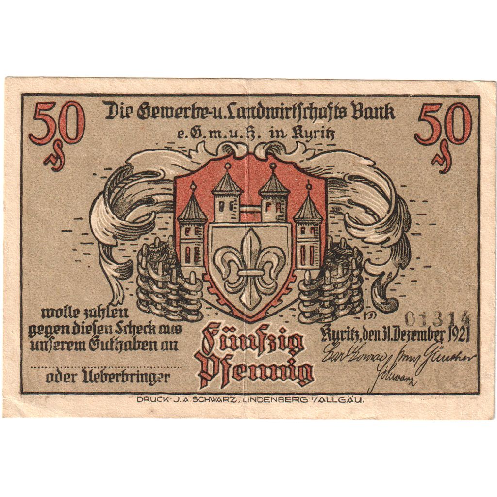 Niemcy, Eisenach Stadt, 50 Pfennig, 1921-12-31, EF(40-45)