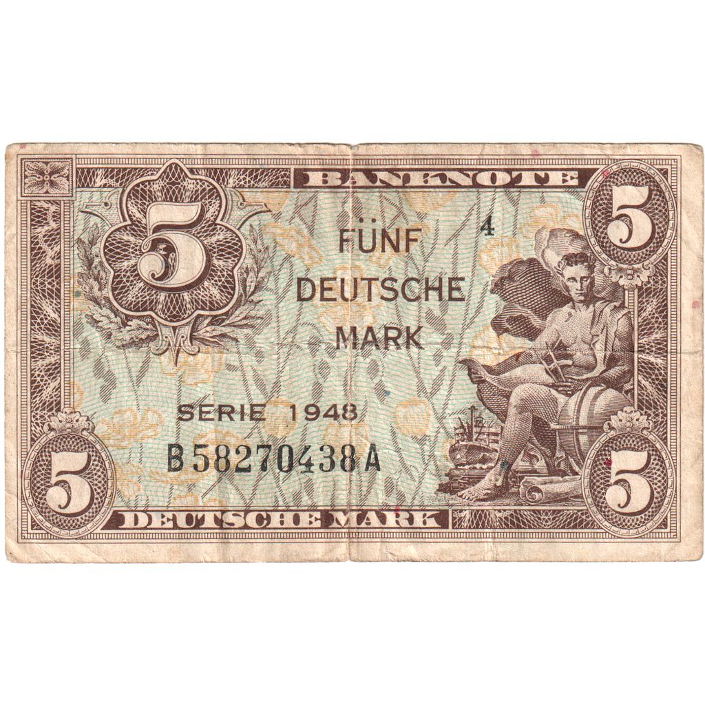 République fédérale allemande, 5 Deutsche Mark, TB