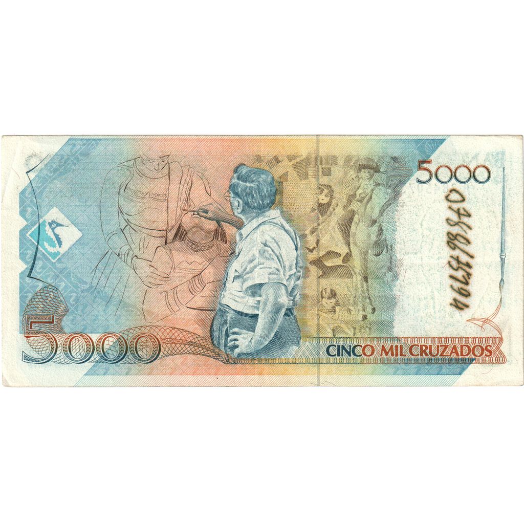 Brasile, 5 Cruzados Novos on 5000 Cruzados, MB