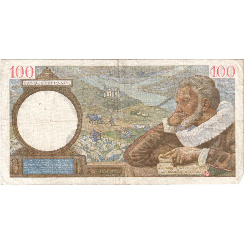 Francia, 100 Francs, Sully, 1940-08-16, N.14144, MB+