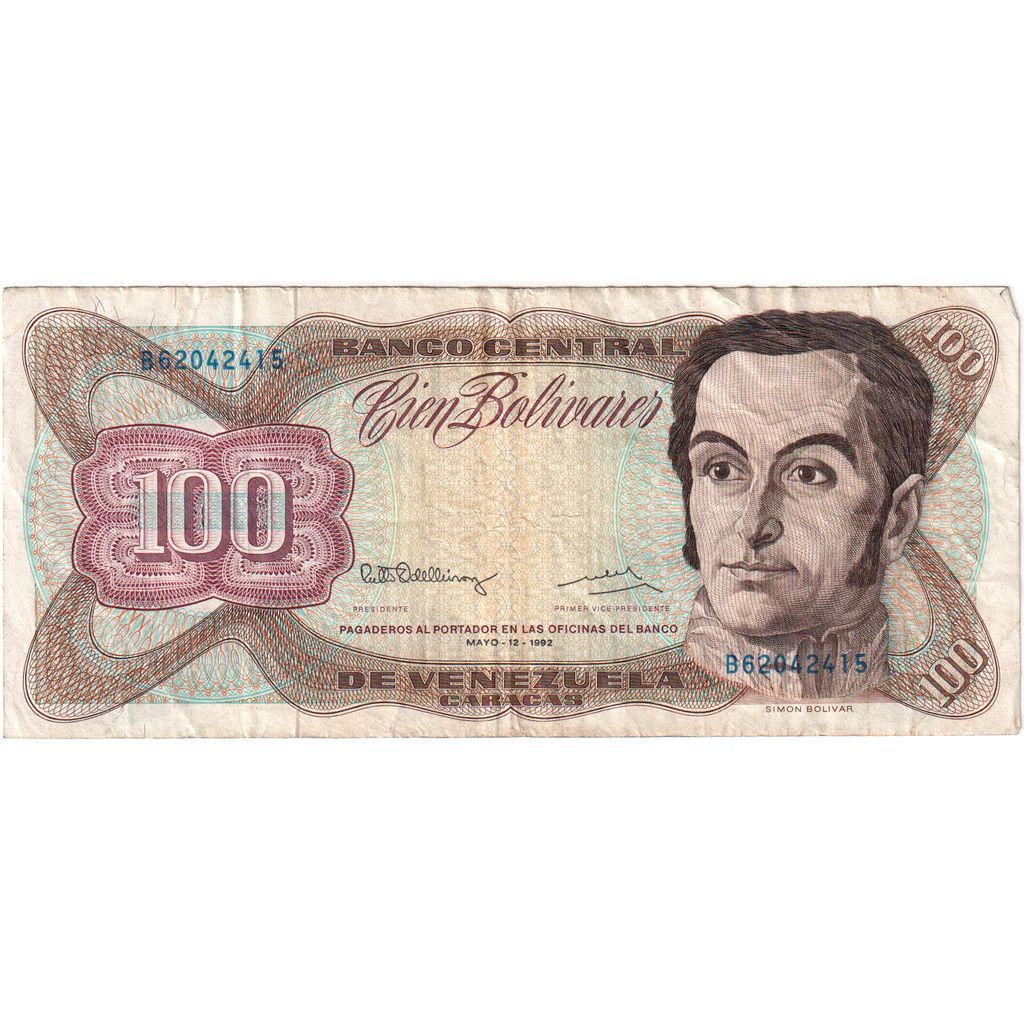 Venezuela, 100 Bolivares, 1992-12-08, VF(30-35)