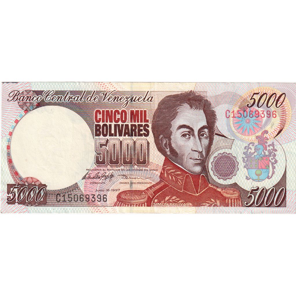 Venezuela, 5000 Bolivares, 1997-06-16, EF(40-45)