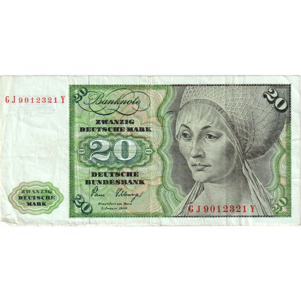 Bundesrepublik Deutschland, 20 Deutsche Mark, 1980-01-02, SS