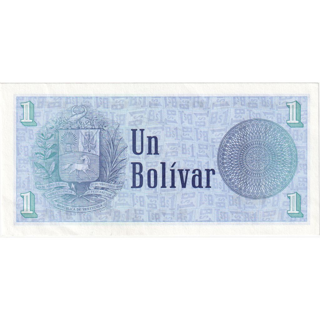Venezuela, 1 Bolivar, 1989-10-05, UNZ