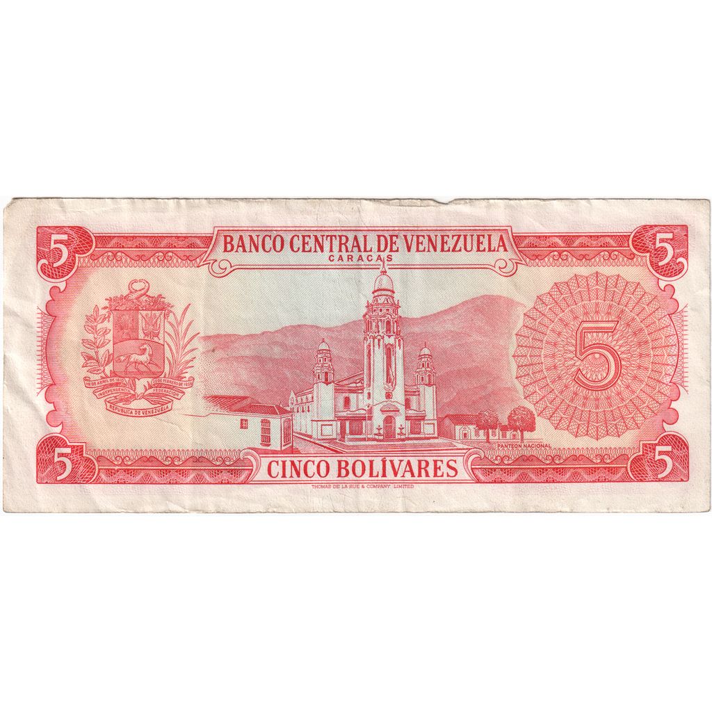 Venezuela, 5 Bolivares, 1974-01-29, EF(40-45)