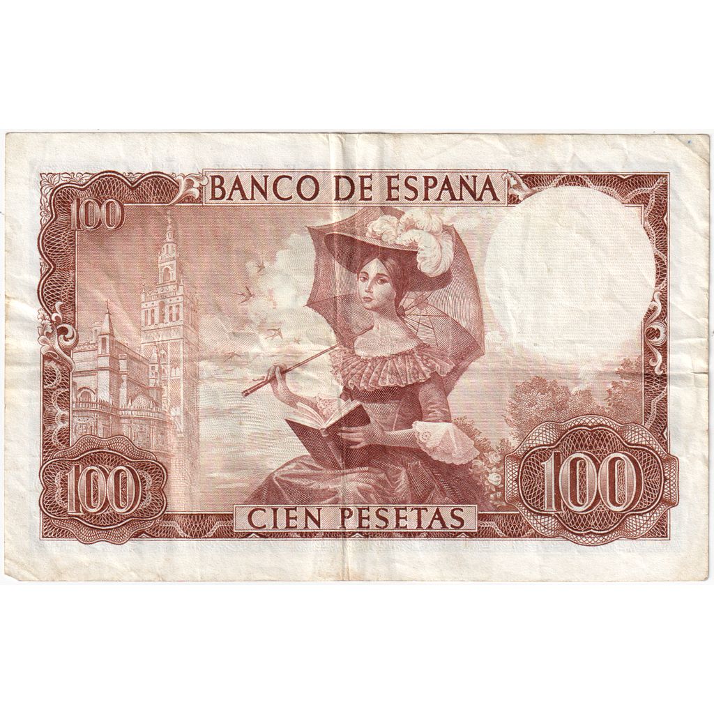 Spain, 100 Pesetas, 1965-11-19, VF(30-35)