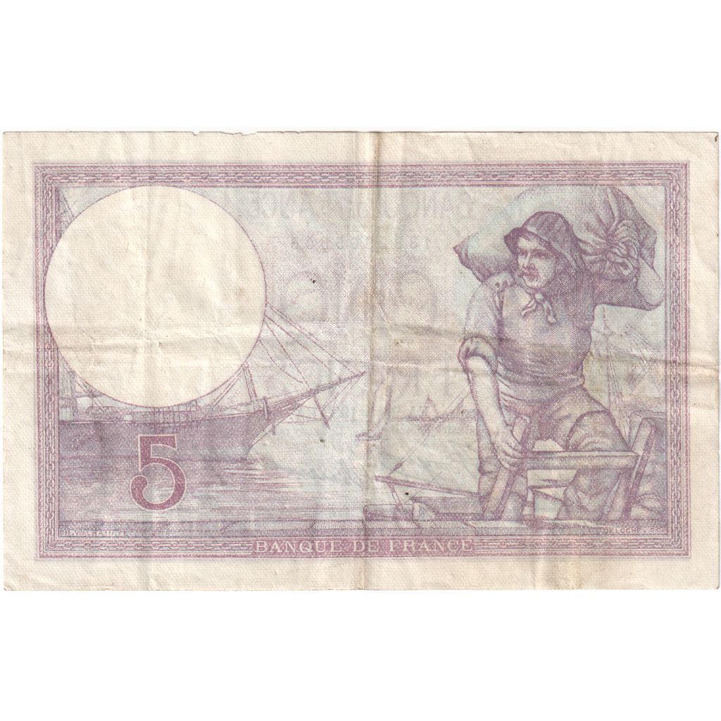 Francia, 5 Francs, Violet, 1933-05-26, F.55313, MBC