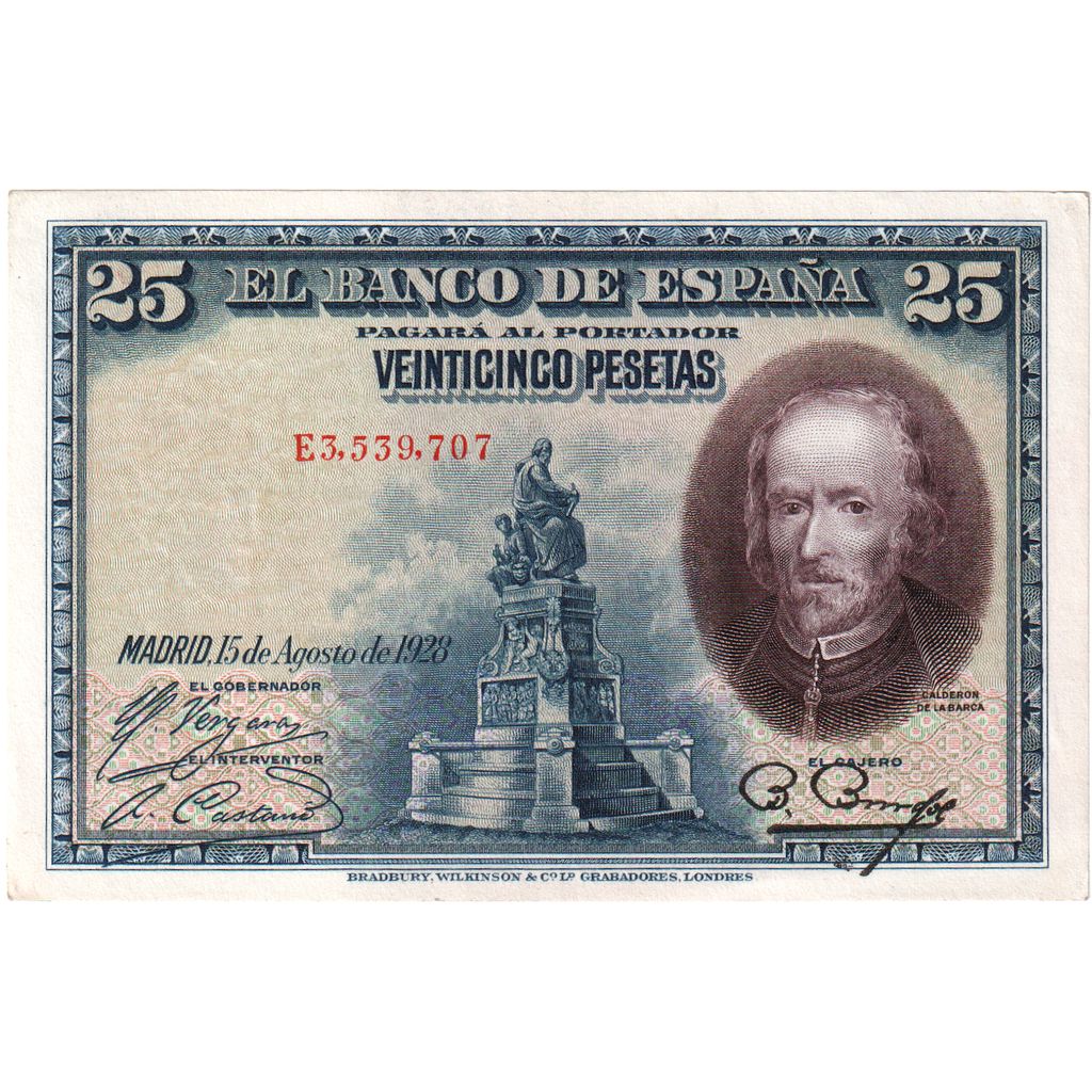 Spanien, 25 Pesetas, 1928-08-15, VZ