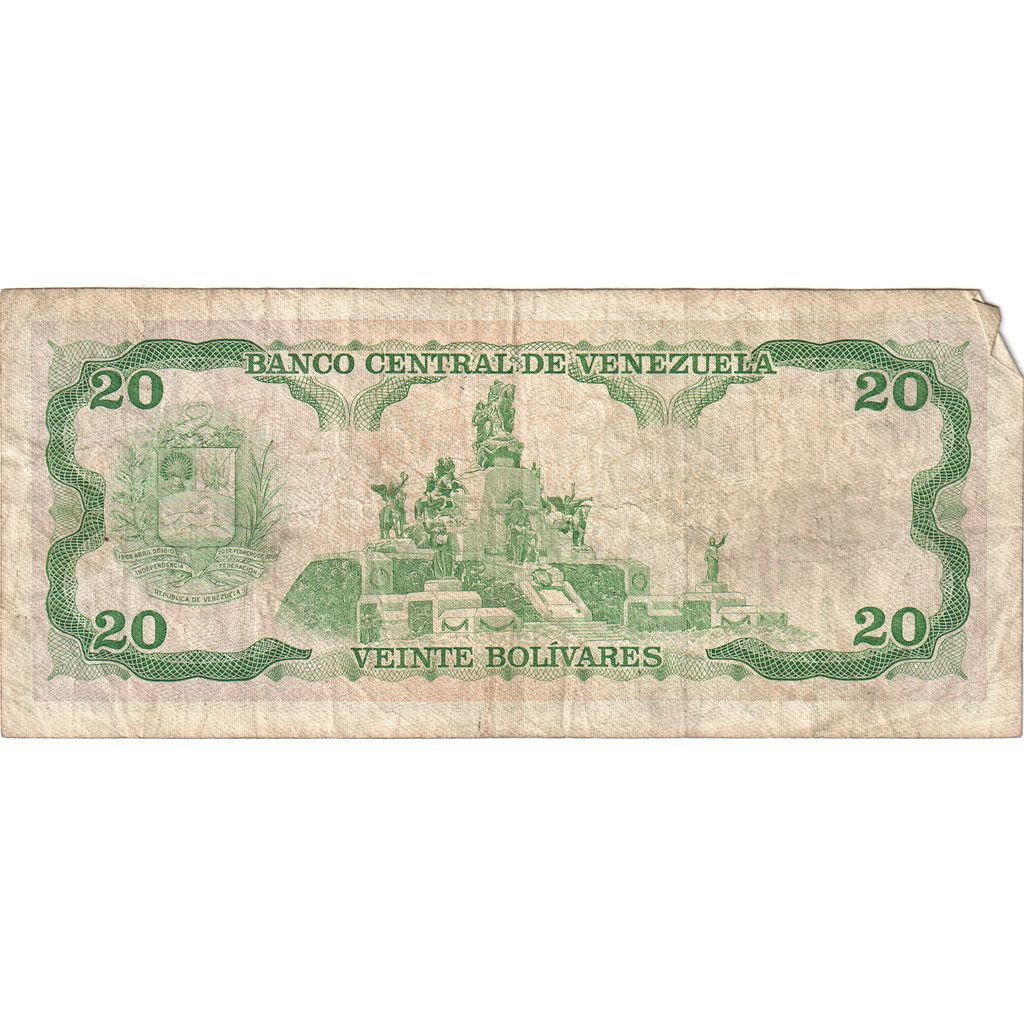 Venezuela, 20 Bolivares, 1989-09-07, VF(20-25)