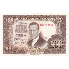 Spain, 100 Pesetas, 1953-04-07, UNC(63)