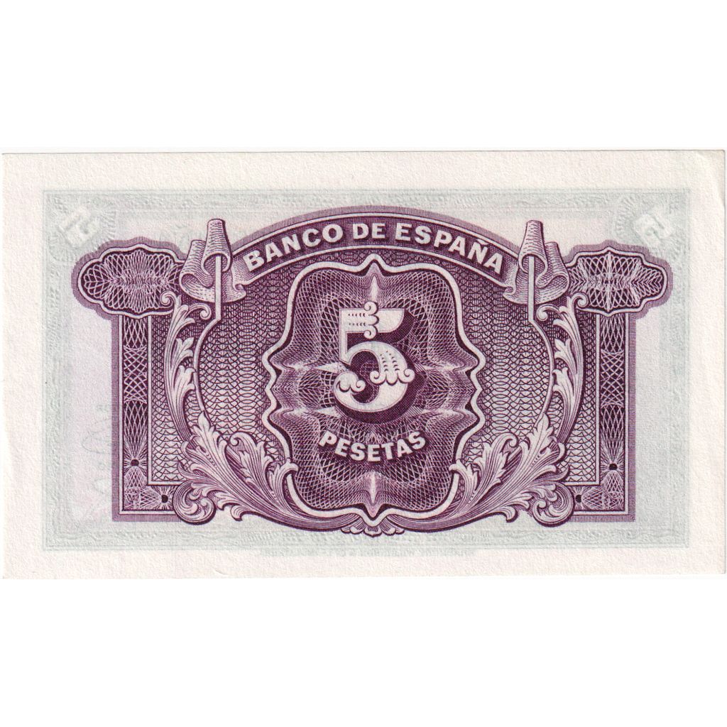 Spain, 5 Pesetas, UNC(63)