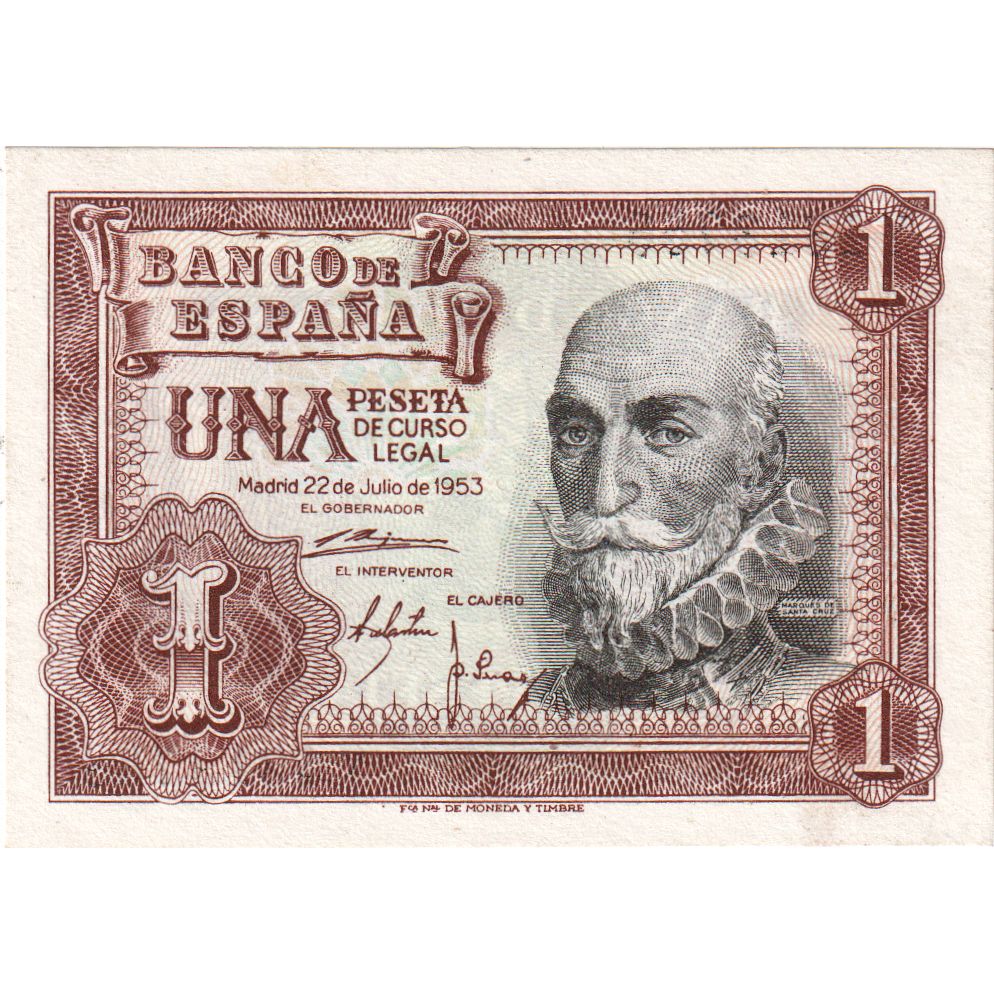Spanien, 1 Peseta, 1953-07-22, UNZ-