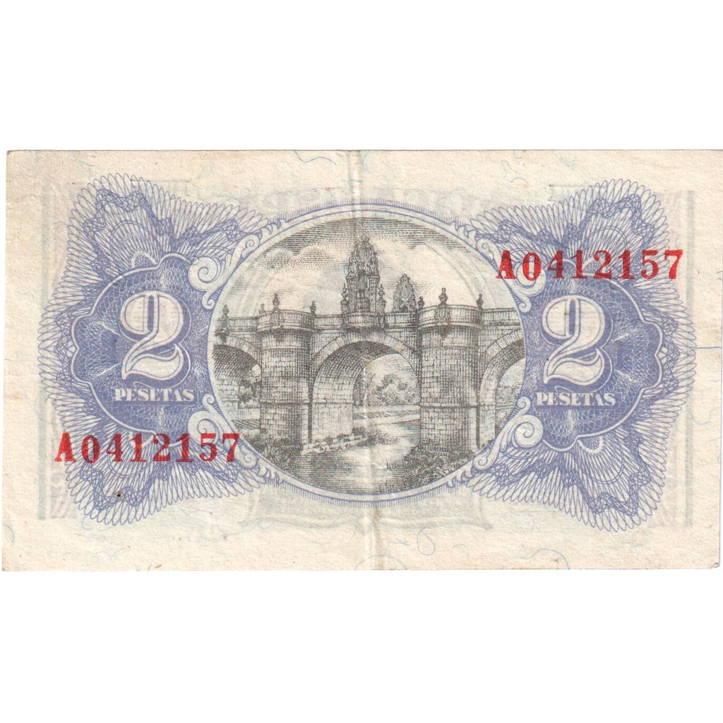 Hiszpania, 2 Pesetas, EF(40-45)