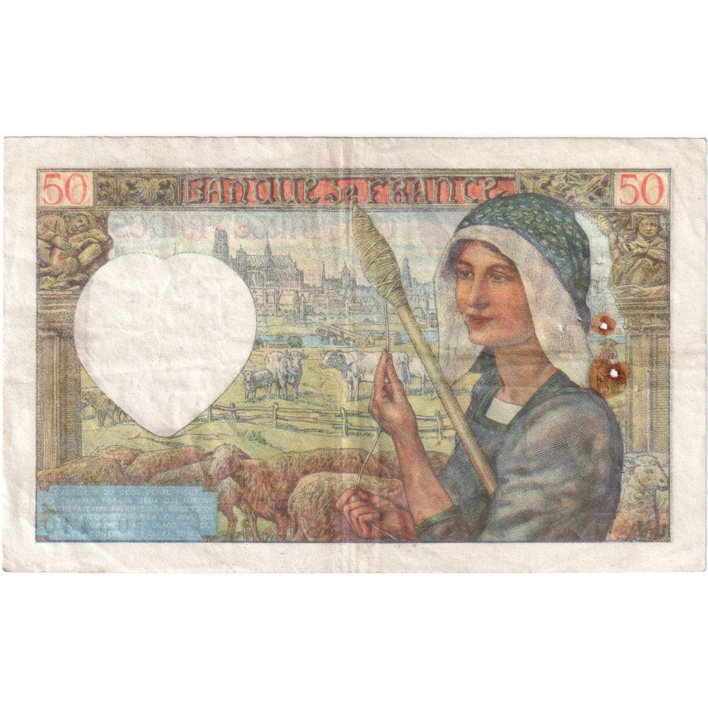 Francia, 50 Francs, Jacques Coeur, 1941-12-18, N.151, MBC