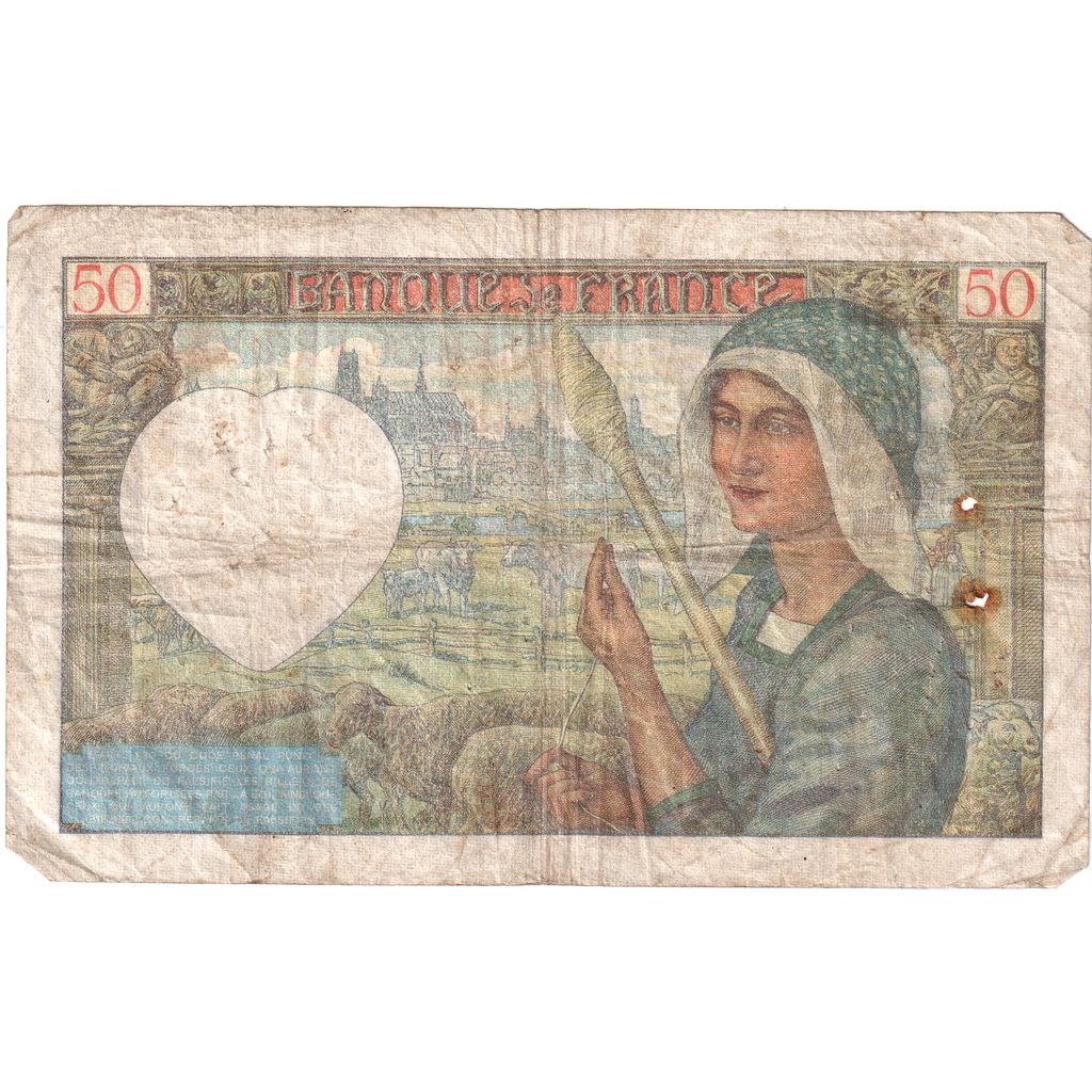 Francia, 50 Francs, Jacques Coeur, 1941-02-13, L.40, BC