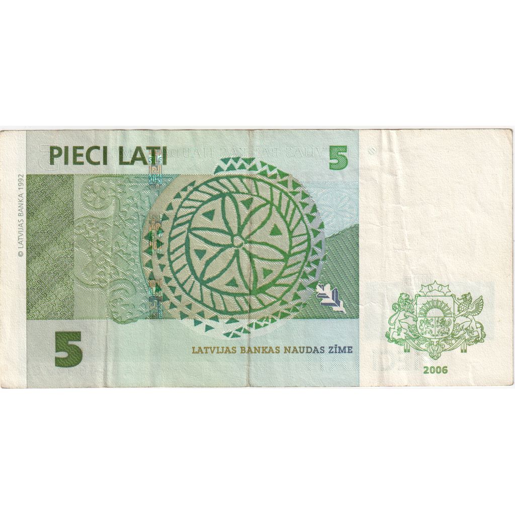 Latvia, 5 Lati, S+